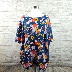 Victoria Beckham womens blouse plus size 3X blue